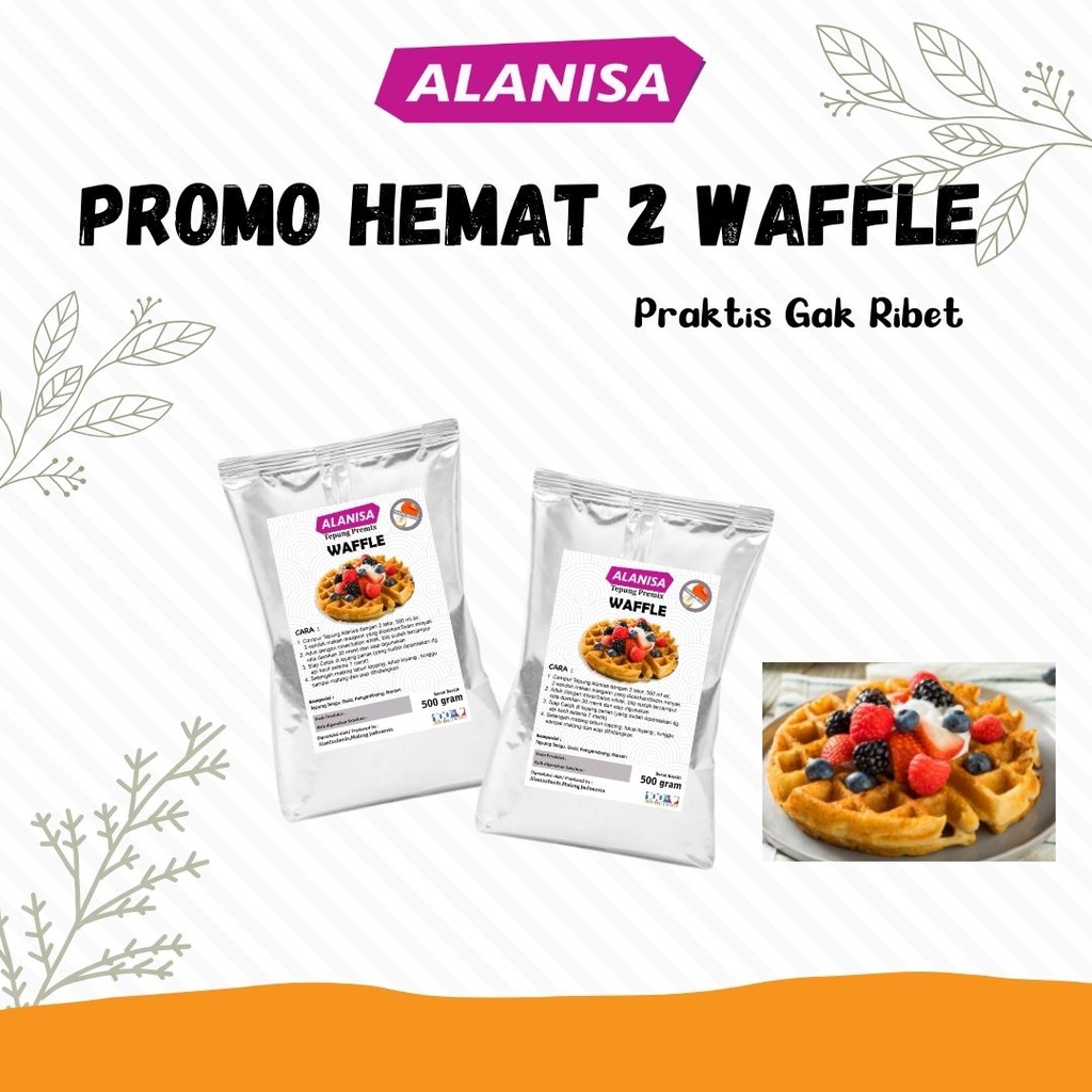 

PROMO!! 2 TEPUNG WAFFLE 500GR SUPER PRAKTIS