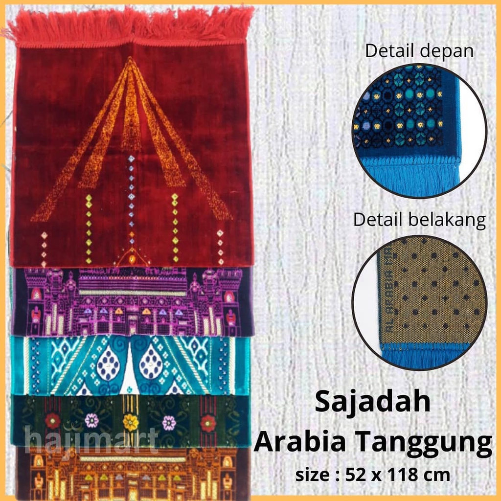 Sajadah Arabia Tanggung/ Sajadah Bludru Tebal 115 x 53