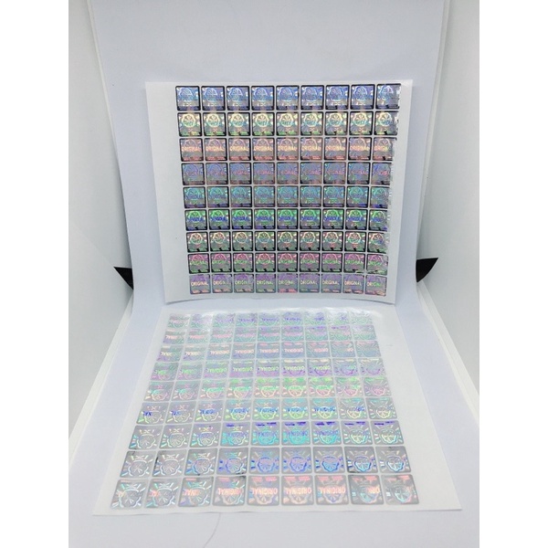 STICKER HOLOGRAM ORIGINAL WARNA SILVER