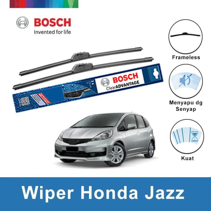 Bosch Sepasang Wiper Mobil Honda Jazz Frameless Clear