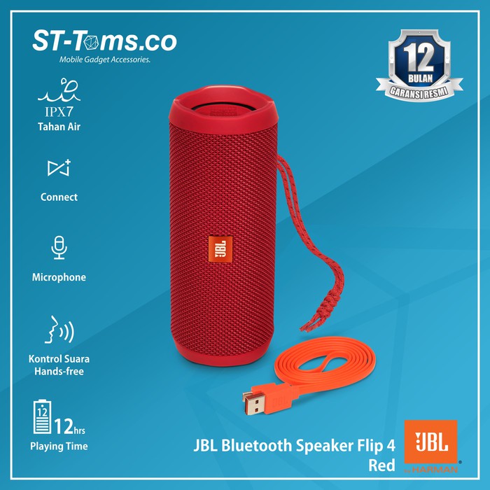 JBL Bluetooth Speaker Flip 4 - Red