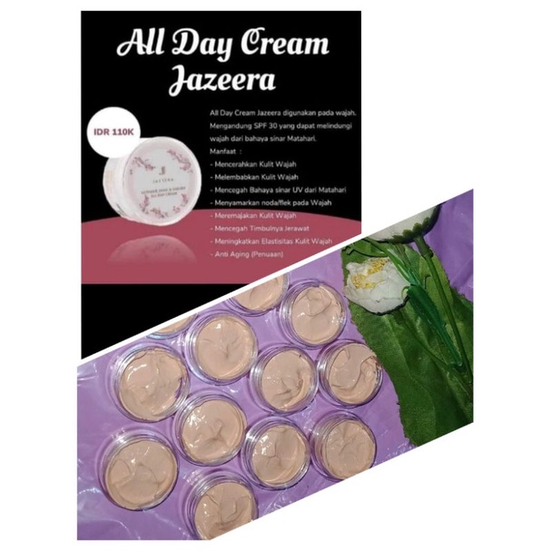 paket hemat jazeera, cream 3,5 grm, sabun 1/4, foundation 3grm