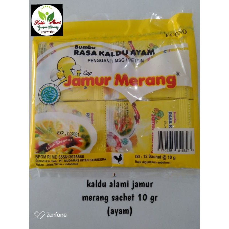 

Kaldu Alami Jamur Merang Sachet 10gr (rasa ayam)