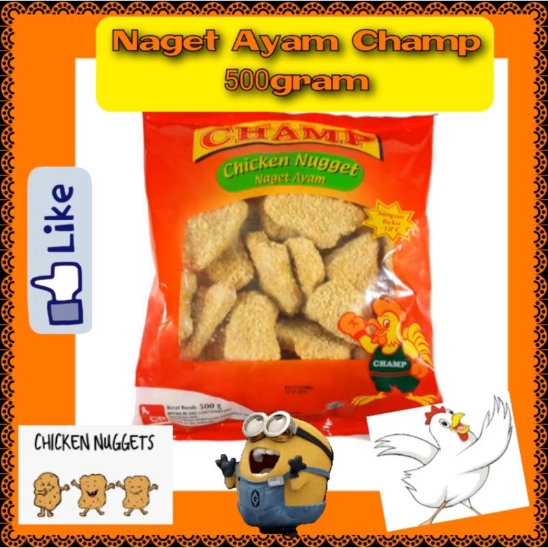 

Naget Ayam Champ berat 500gram