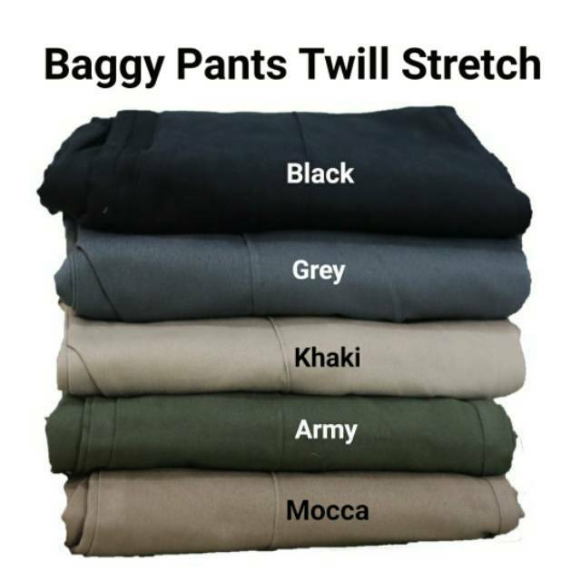 Celana Baggy Pants Twill Combed Premium Standar dan Jumbo