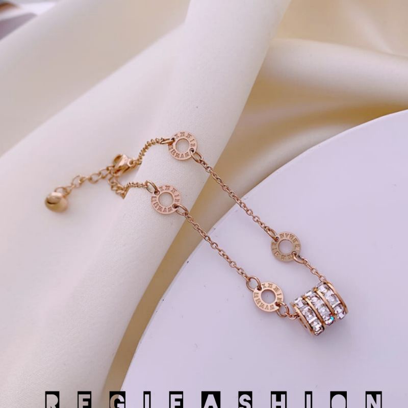 Gelang Titanium Wanita Korean Style Gelang Wanita Dewasa Anti Karat Tidak Luntur