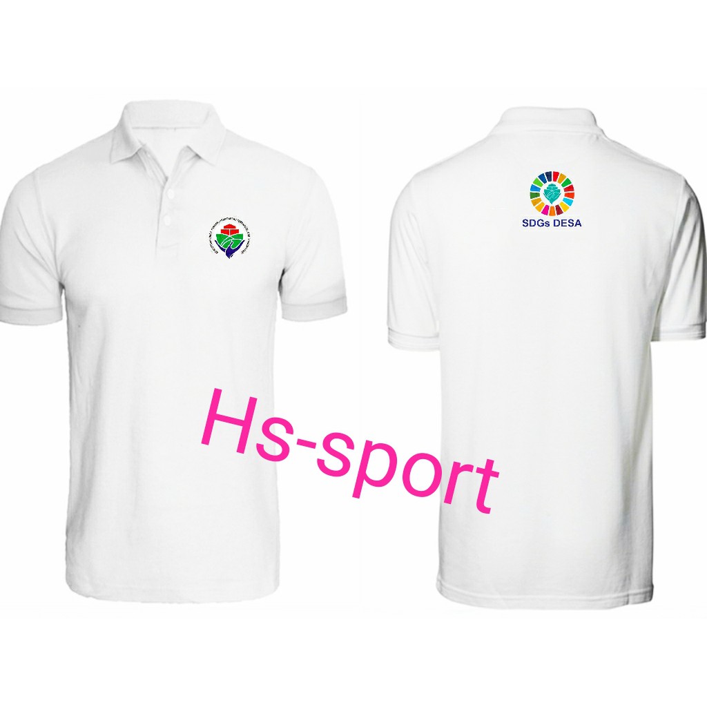 KAOS - BAJU POLO LOGO SDGS DESA + NAMA DESA FULL SABLON - POLO SDGS free nama desa