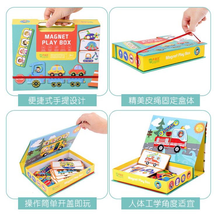 TweedyToys - Magnet Play Box - Magnetic Puzzle Motif Lucu