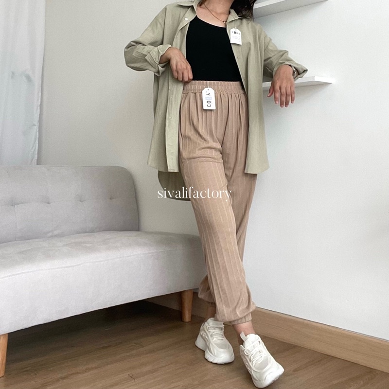 SIVALI Maison Jogger Pants || Celana Jogger Wanita Sweatpants Unisex Jogger