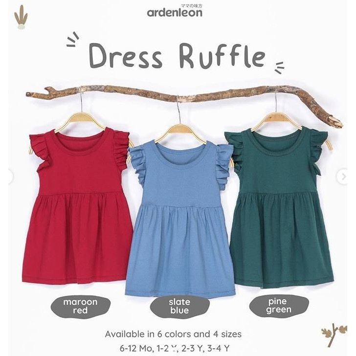 ARDENLEON Dress W Ruffle // Baju Bayi // Baju Anak Perempuan