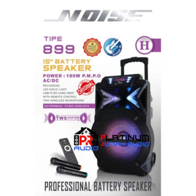 Speaker Portable Meeting Wireless NOISE 899H / 899 H ORIGINAL 15 inch BEST  SELLER  