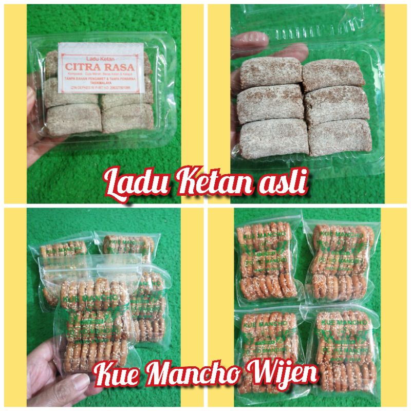 

KUE MANCHO WIJEN IMUT(ISI 12 PCS)/BKS,LADU KETAN HITAM ASLI(ISI 6 BUAH)MURAH