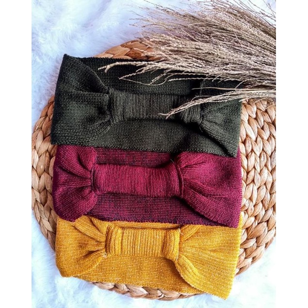 Inner Hijab Bando Pita Rajut Ciput Bandana Ciput Rajut Premium Anti Melar