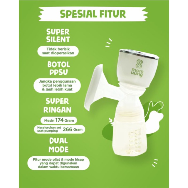 MOM UUNG POMPA ASI PORTABLE/ELECTRIC BREAST PUMP MOMUUNG