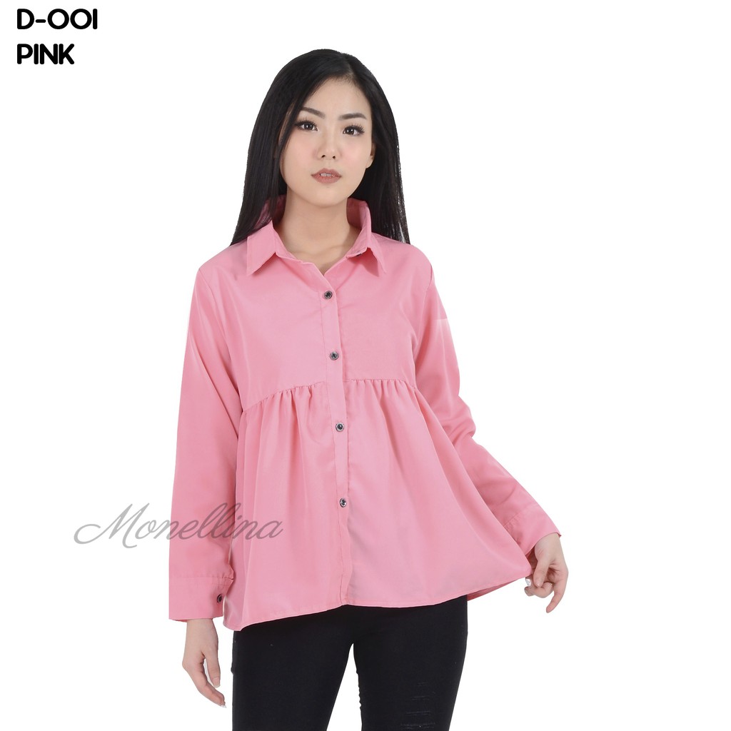 Monellina Fashion Baju Kemeja Atasan Kerja Tangan Panjang Monellina Fashion Baju Kemeja Atasan Kerja Tangan Panjang