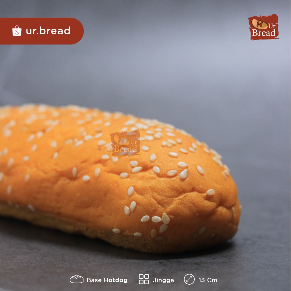 Roti Hotdog Jingga 13cm | Base Hotdog (Long Burger) 13cm Orange