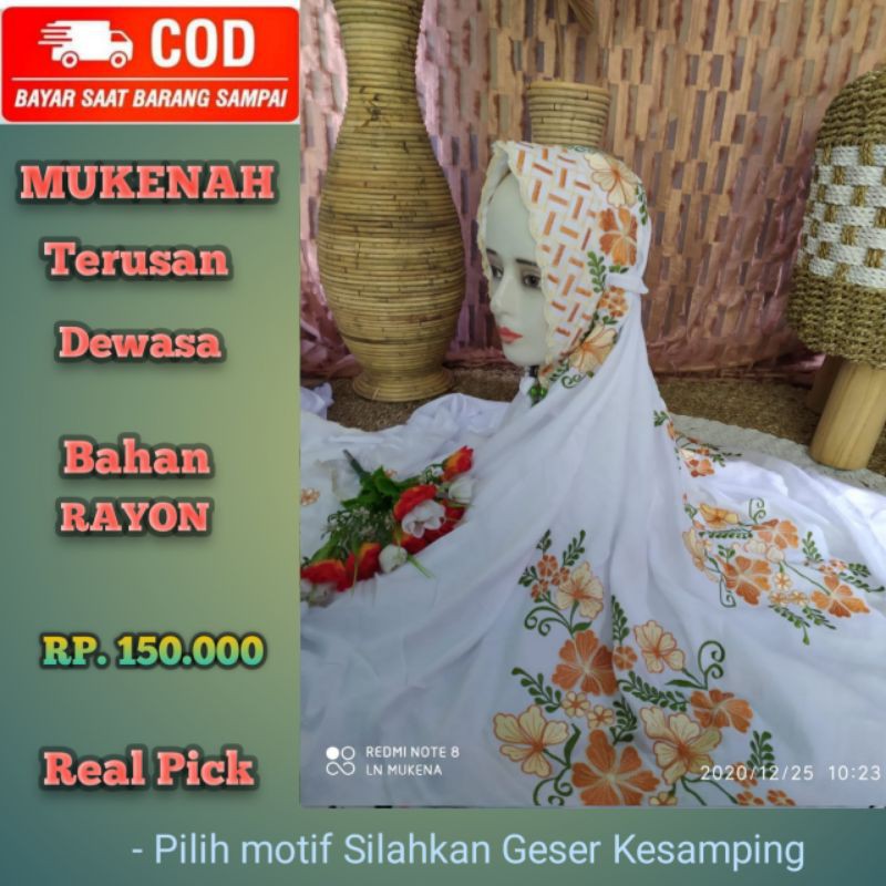 Mukena murah mukena dewasa Bahan Rayon Model Terusan