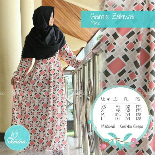 Gamis Elmina Kamala Motif - Zahwa