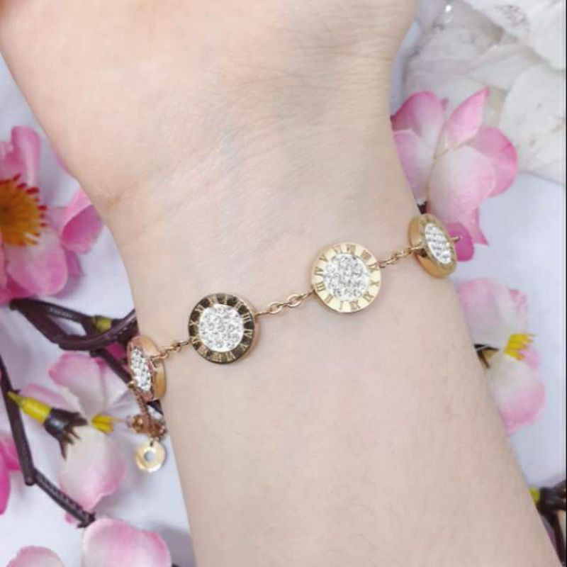 Gelang+cincin titanium asli anti karat UK 18cm GRT-28