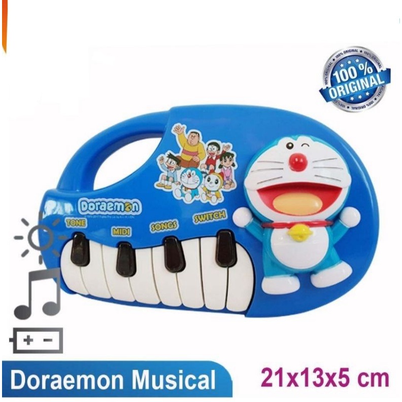 (free batrai 3 pcs)Mainan anak piano karakter Doraemon musical organ ODM887