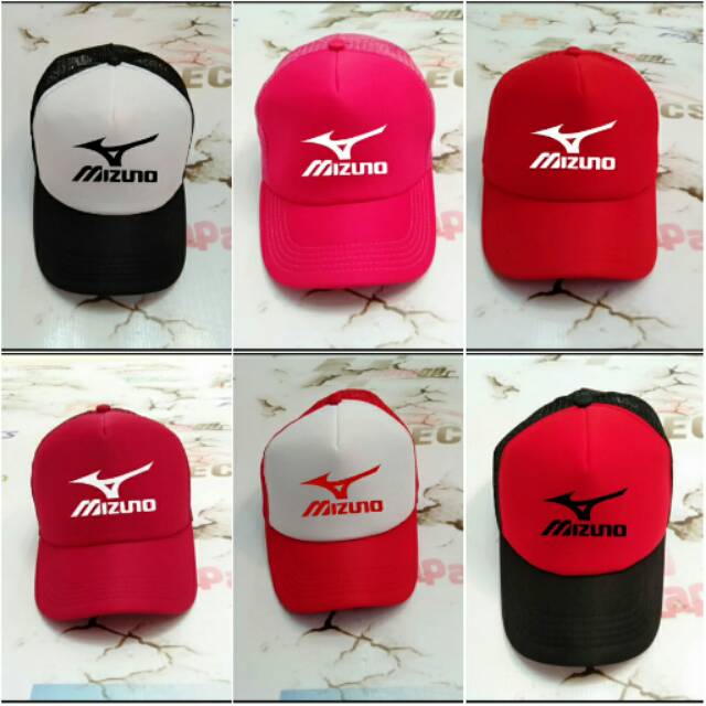 Topi voli topi baseball MIZUNO basic topi jaring topi trucker pelindung panas segala ukuran