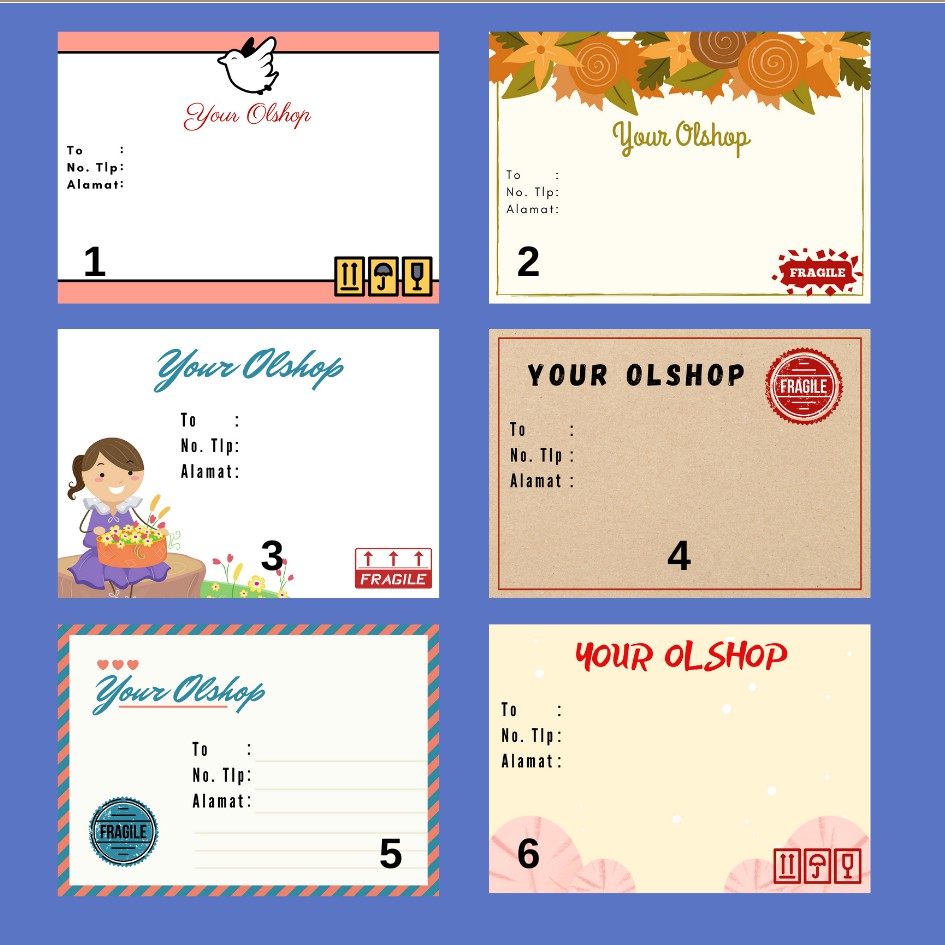 

LABEL STICKER PENGIRIMAN CUSTOM MURAH / LABEL SHIPPING GROSIR ECER MURAH MERIAH