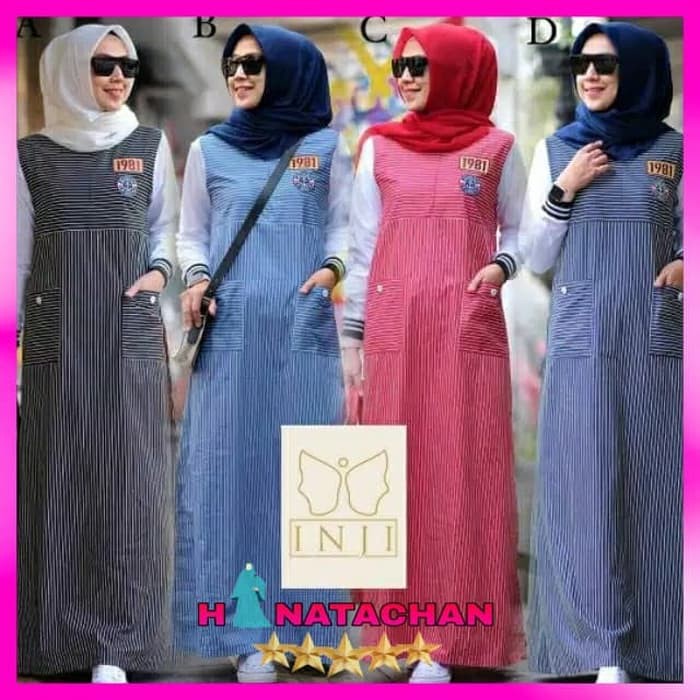Baju Gamis Syari Terbaru / Jenna Dress Katun Remaja Kekinian