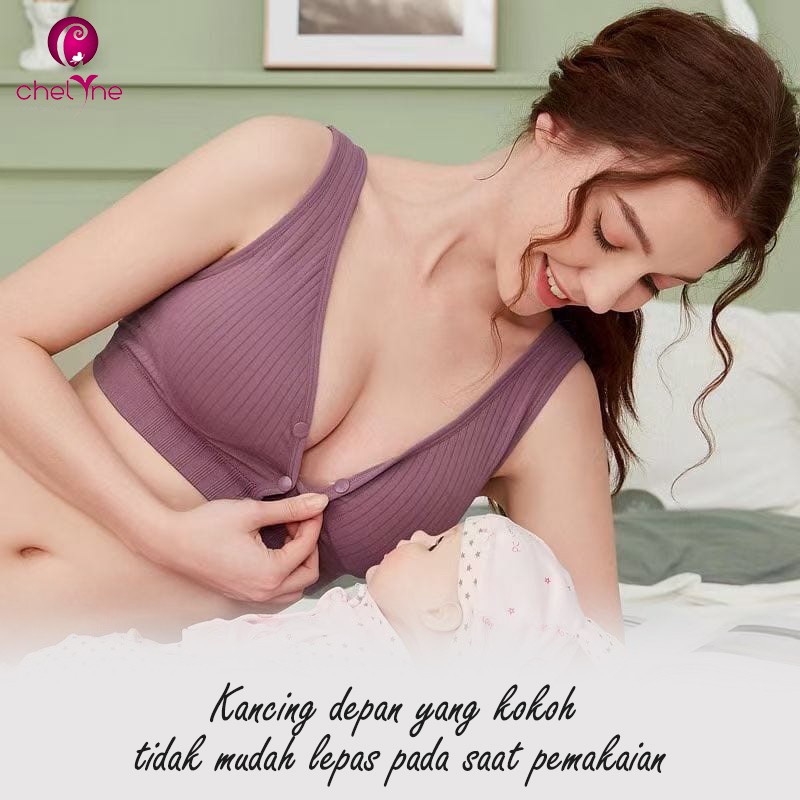 Sport Bra Chelyne T1809 Kancing Depan Seamless Rajut BH Sport ( BH Menyusui/Maternity Bra )