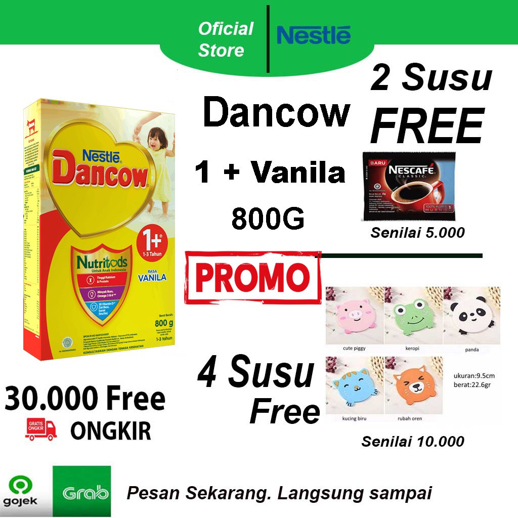 

Dancow 1 +/ SUSU DANCOW 1+ Vanila./Susu pertumbuhan Usia 1 - 3 Tahun.Berhadiah.