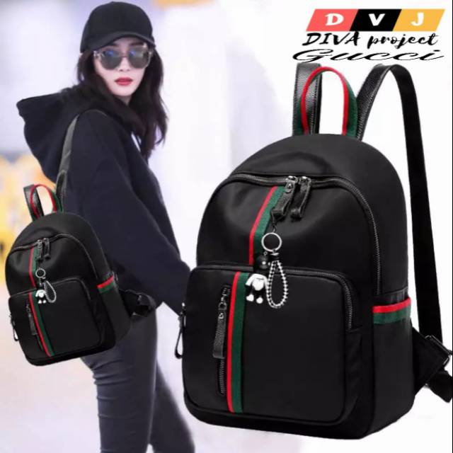 (HOT PROMO) TAS RANSEL TAS BACKPACK FASHION TAS CEWEK BACKPACK LOVE MICRO GUCCI High school student