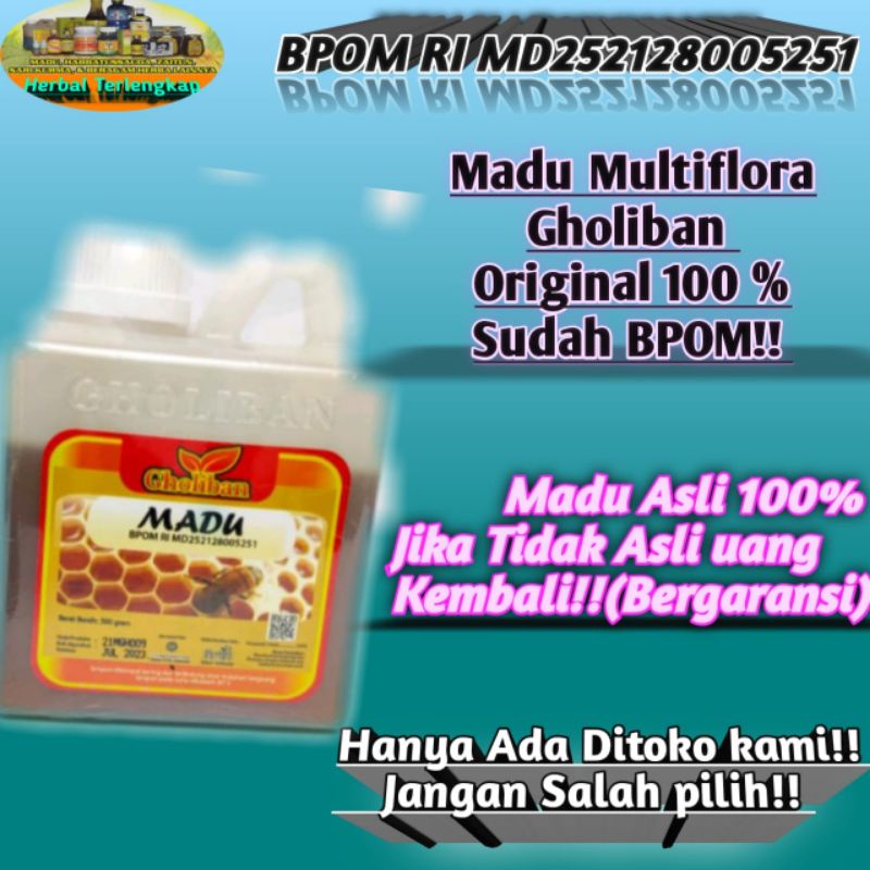 

Madu Multiflora BPOM Gholiban 500 gr !!