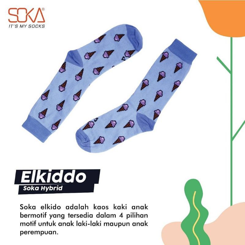 Kaos Kaki Anak (Usia Balita - TK) Motif Soka Hybrid El Kido