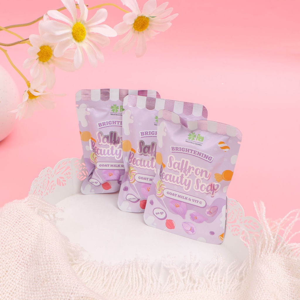 READY! Fleo Sabun Brightening soap Milk Vitamin C Sabun Wajah Dan Badan - FLEO SABUN BATANG BPOM