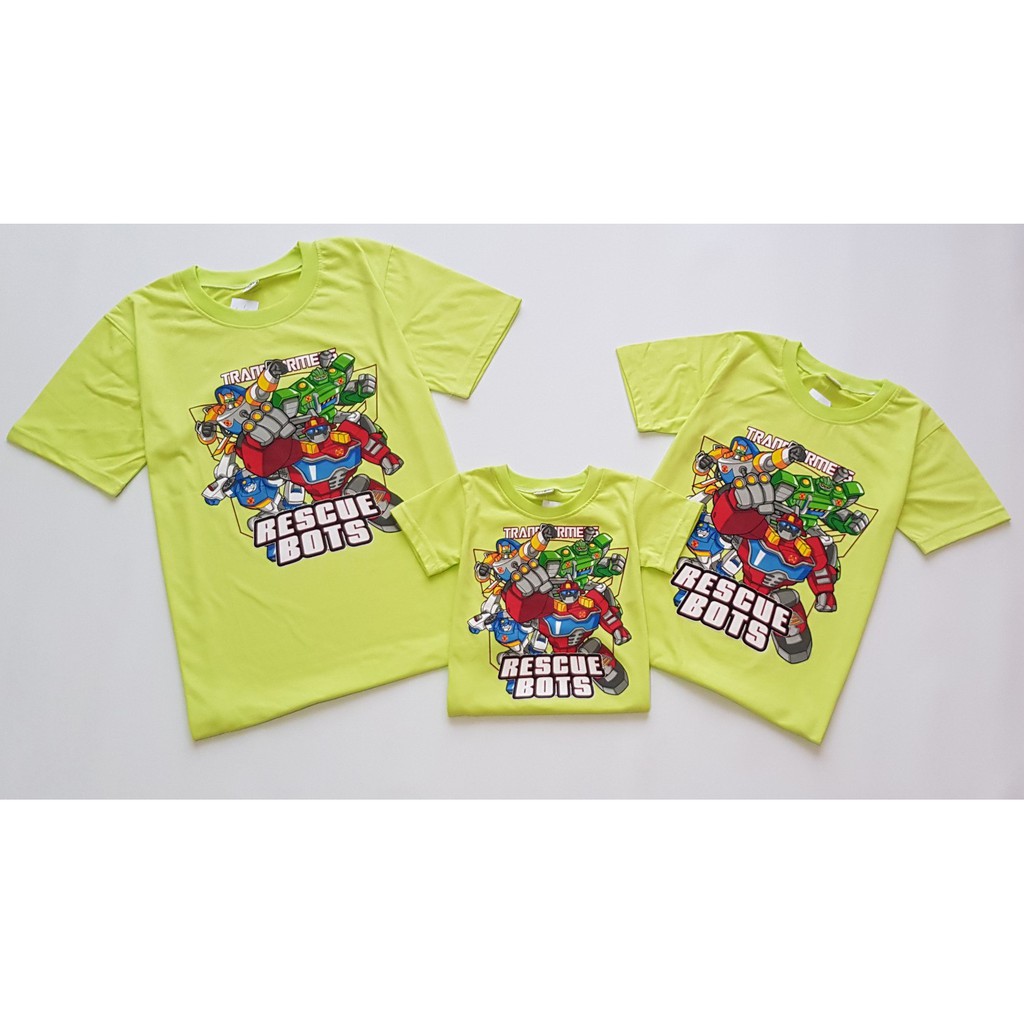 Baju Kaos Transformers Rescue Bots Family Keluarga Couple Pasangan Anak Dewasa