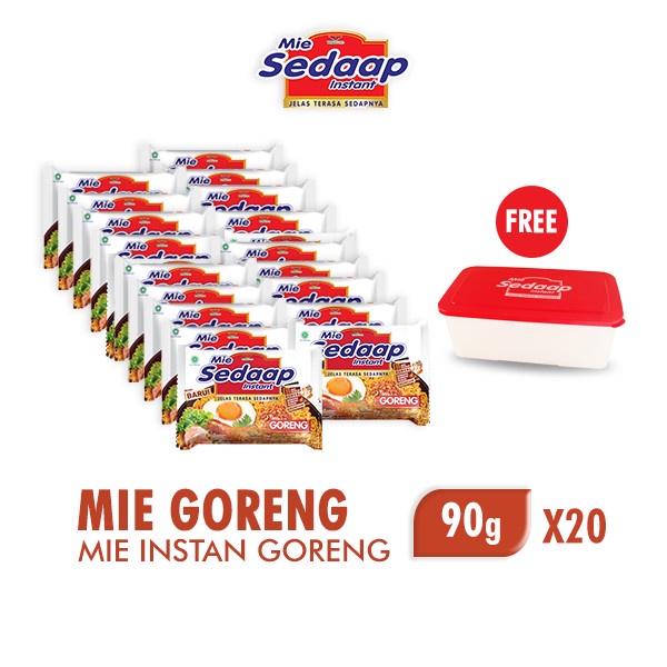 

Sedaap Mie Instan Goreng x 20 pcs Free Toples Plastik Sedaap