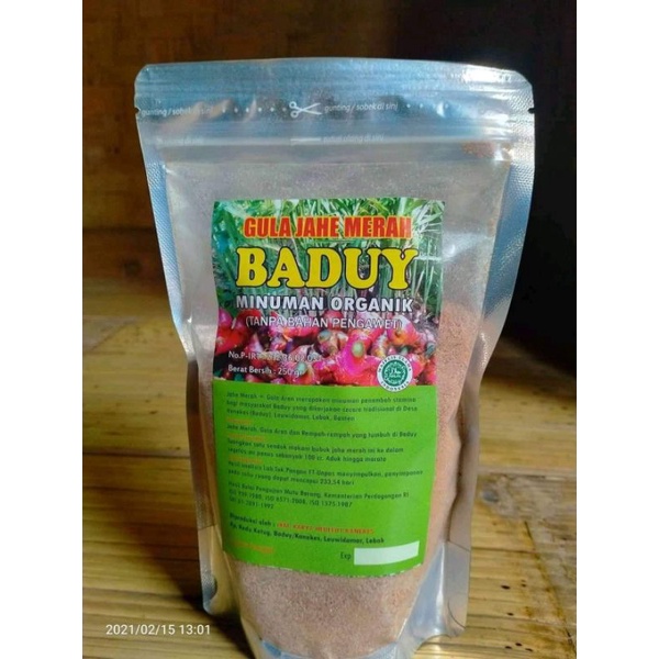 

Gula jahe merah Baduy /minuman serbuk baduy