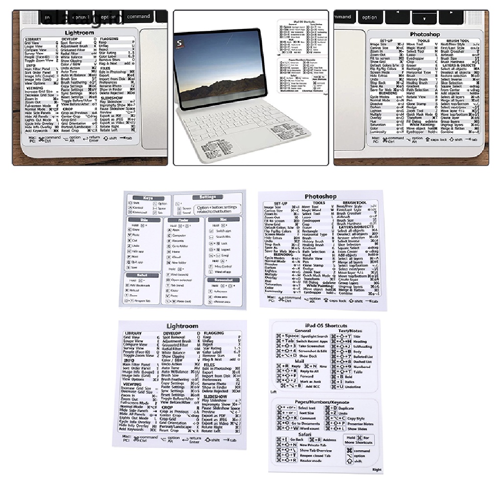 [lalatag] Windows PC Reference Keyboard Computer Shortcut Sticker Quick Reference Keyboard [ID]