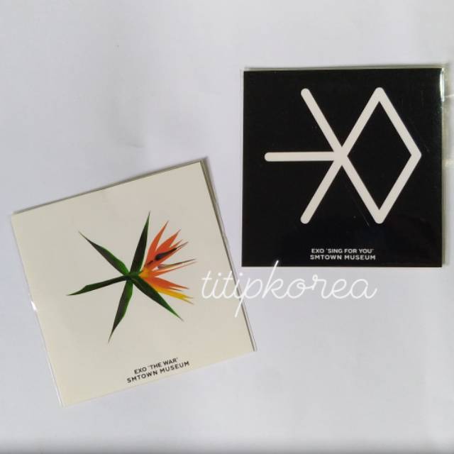 READY - OFFICIAL STICKER EXO - SMTOWN MUSEUM - SING FOR YOU / THE WAR