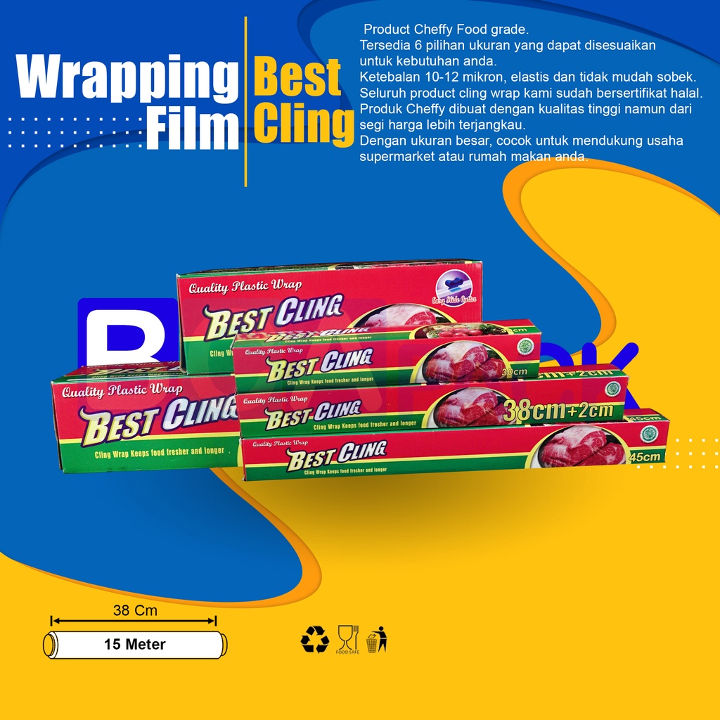 BEST CLING T 38 cm x 15 meter -food grade wrapping  Plastik Makanan