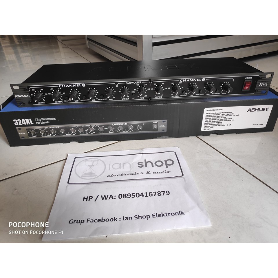Crossover Aktif Ashley 324XL 324 XL Cross Aktif Ashley 4 Way plus Subwoofer Original