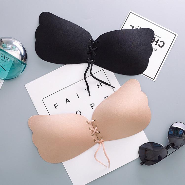 HS-Bra Push Up KUPU-KUPU CUP A B C D/Bra Tempel Backless Tanpa Tali