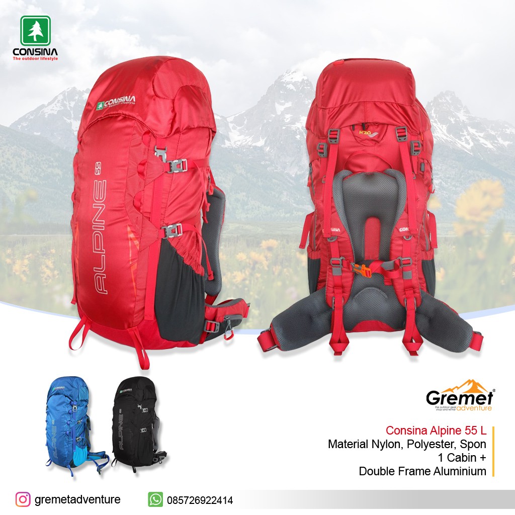 Carrier / Tas Gunung / Tas Ransel Consina Alpine 55 Liter