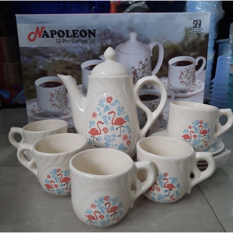 COFFEE SET / Cangkir 1 Set / Gelas Kopi / Napoleon - Packing Bubble Wrap