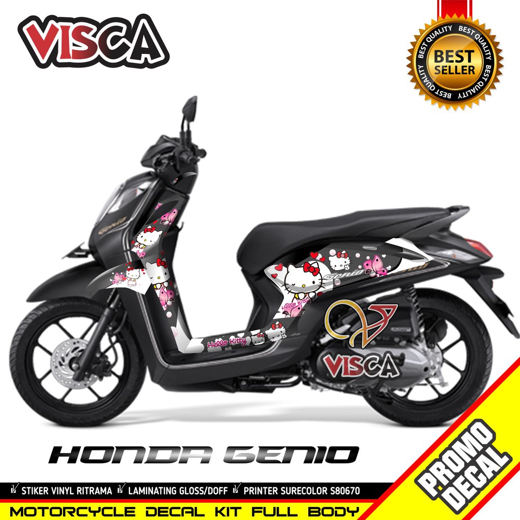 decal genio full body stiker motor genio stiker genio full body sticker motor genio Hello Kitty