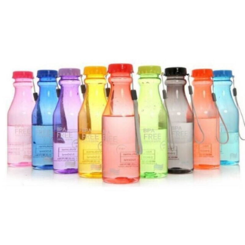 Botol minuman warna warni lucu. BPA Free Tumblr ukuran 500 ML. Trendy Aesthetic tumblr