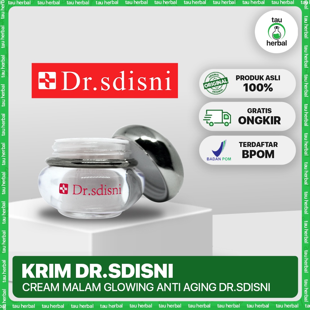CREAM MALAM GLOWING DR.SDISNI - PEMUTIH WAJAH GLOWING AMAN 100% UNTUK BUSUI SUDAH BPOM DAN HALAL