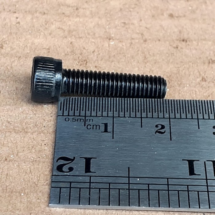 BAUT L M5X20 (2CM) BAJA FULL DRAT / BAUT L BAJA M5 X 20 GRADE 12.9 / BAUT L BAJA M5 PANJANG 20 CM / 