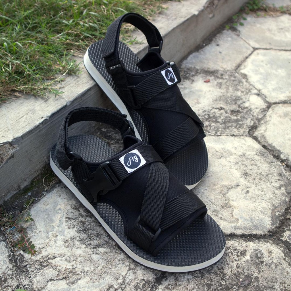 Sandal Slid Pria Footage Ftg601 Hitam