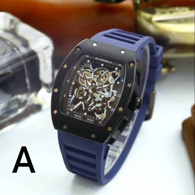 JAM TANGAN PRIA RICHARD MILE RUBBER SEMI SUPER