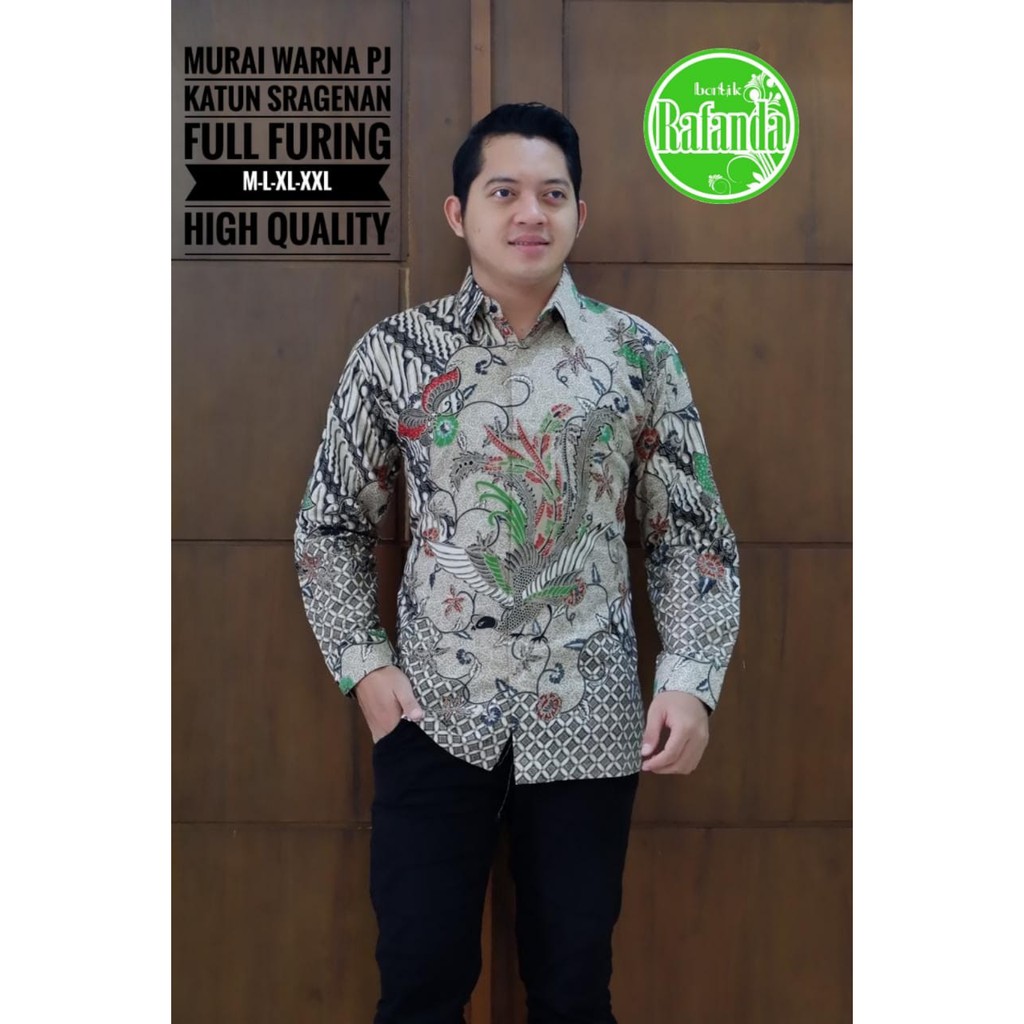 Murai Lawasan Kemeja Batik Pria Panjang Full Furing by Rafanda